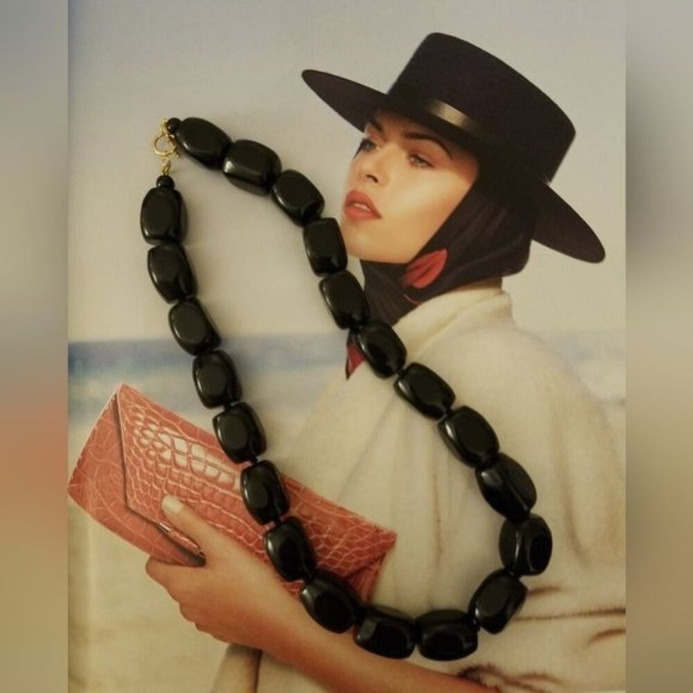 Zoe B 14k Onyx Chunky Necklace - Picture 4 of 7